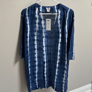 Chico’s tie dye kimono / duster, new with tags, 0P Chico’s size = 4/6P